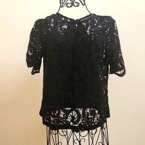 Women's Nanette Lapore black lace blouse